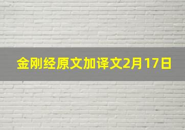 金刚经原文加译文2月17日