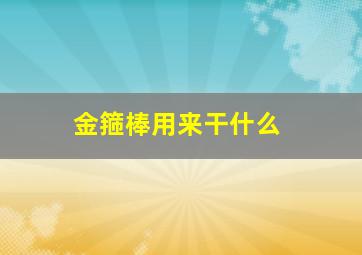 金箍棒用来干什么