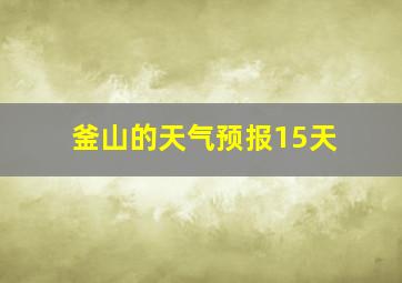 釜山的天气预报15天