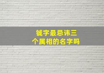 铖字最忌讳三个属相的名字吗