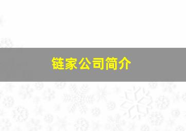 链家公司简介