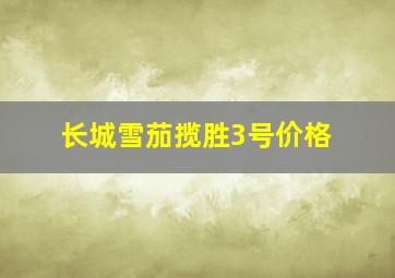 长城雪茄揽胜3号价格