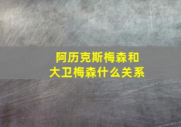 阿历克斯梅森和大卫梅森什么关系