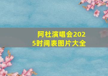 阿杜演唱会2025时间表图片大全