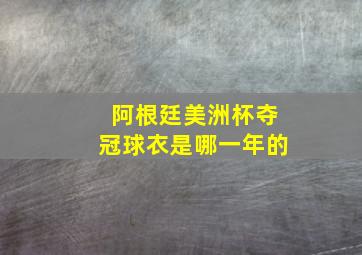 阿根廷美洲杯夺冠球衣是哪一年的