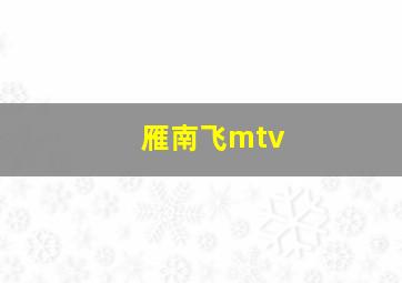 雁南飞mtv