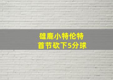 雄鹿小特伦特首节砍下5分球