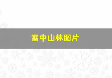 雪中山林图片