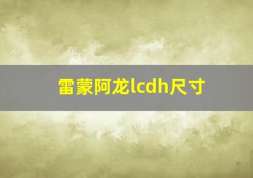 雷蒙阿龙lcdh尺寸