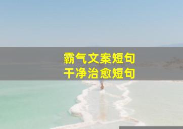 霸气文案短句干净治愈短句