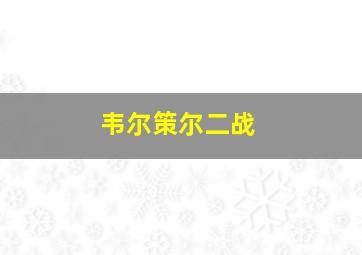 韦尔策尔二战