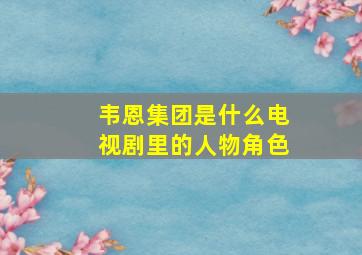 韦恩集团是什么电视剧里的人物角色