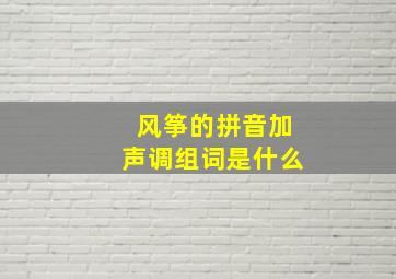 风筝的拼音加声调组词是什么