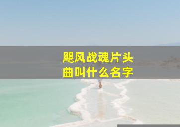 飓风战魂片头曲叫什么名字