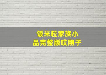 饭米粒家族小品完整版哎刚子