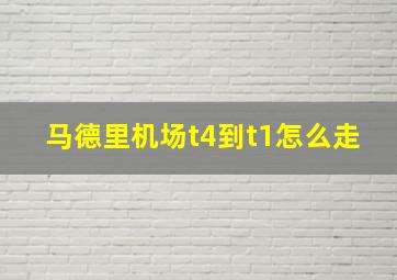 马德里机场t4到t1怎么走