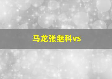 马龙张继科vs