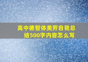 高中德智体美劳自我总结500字内容怎么写