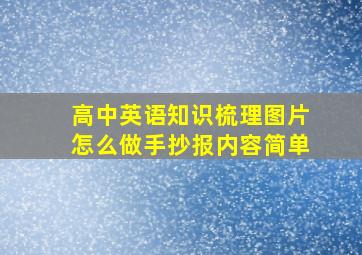 高中英语知识梳理图片怎么做手抄报内容简单