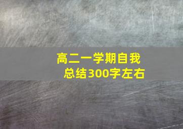 高二一学期自我总结300字左右