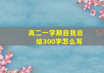 高二一学期自我总结300字怎么写