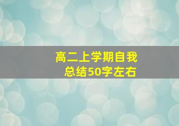 高二上学期自我总结50字左右