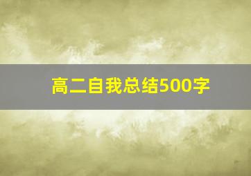 高二自我总结500字