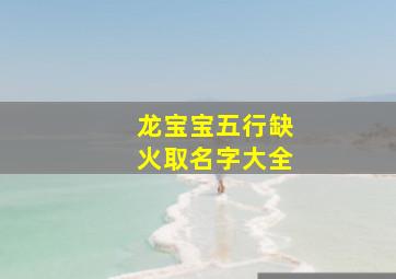 龙宝宝五行缺火取名字大全